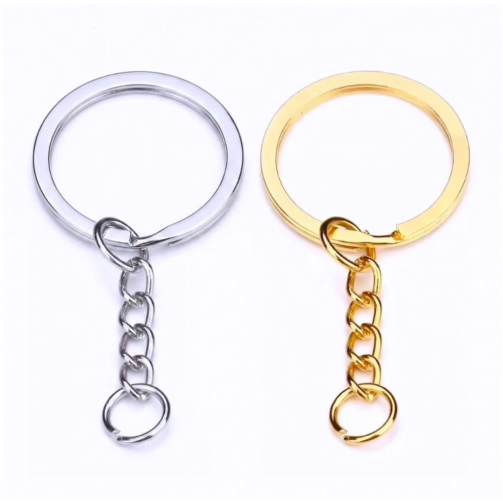 Argola Para Chaveiro C/ Corrente – 25mm (pct.c/10 un.)