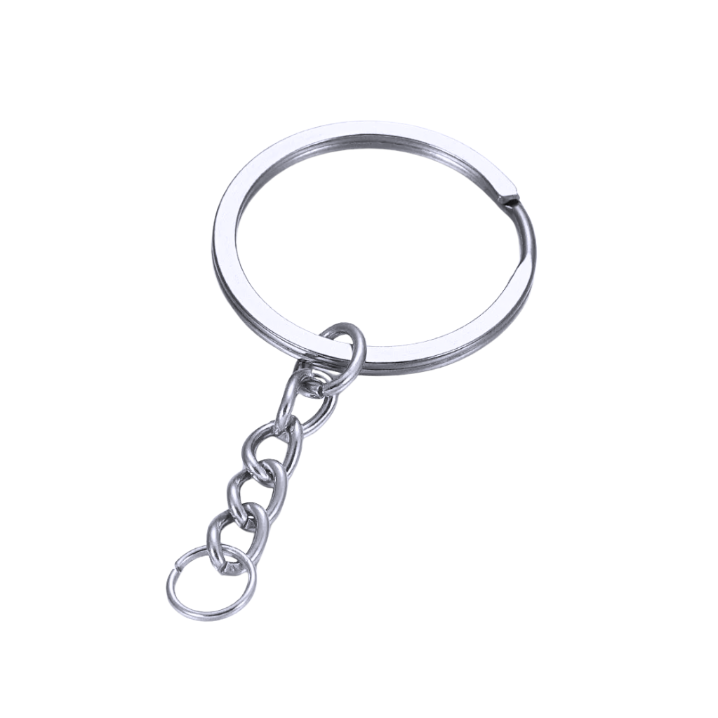 Argola Para Chaveiro C/ Corrente – 25mm (pct.c/10 un.)