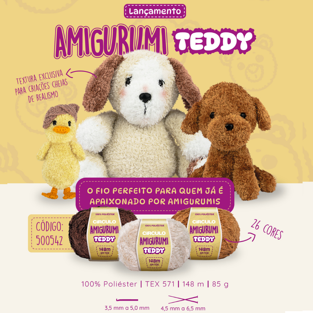 Kit Completo Fio Amigurumi Teddy