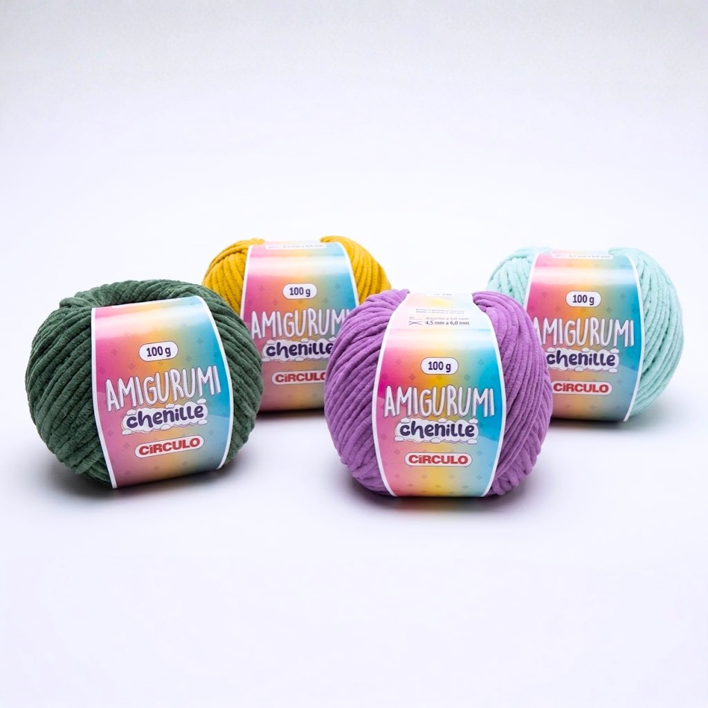 Promocional - Fio Amigurumi Chenille - Pacote com 4 unidades Sortidas
