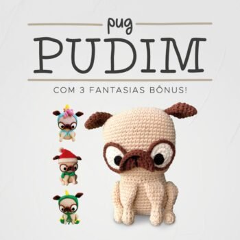 Receita Amigurumi - PUDIM O PUG